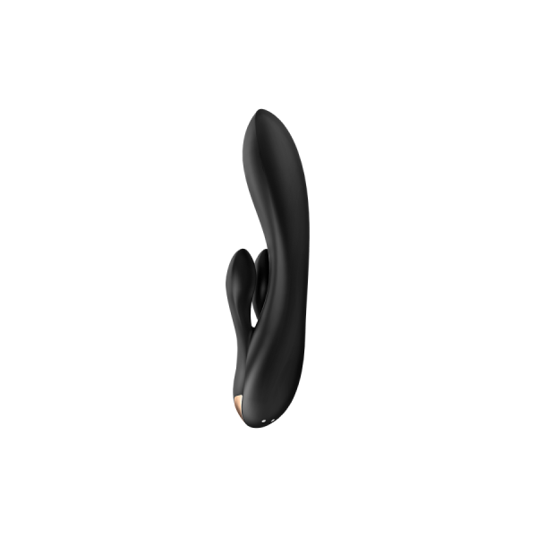 Vibromasseur rabbit noir double stimulation clitoris Double Flex Satisfyer 